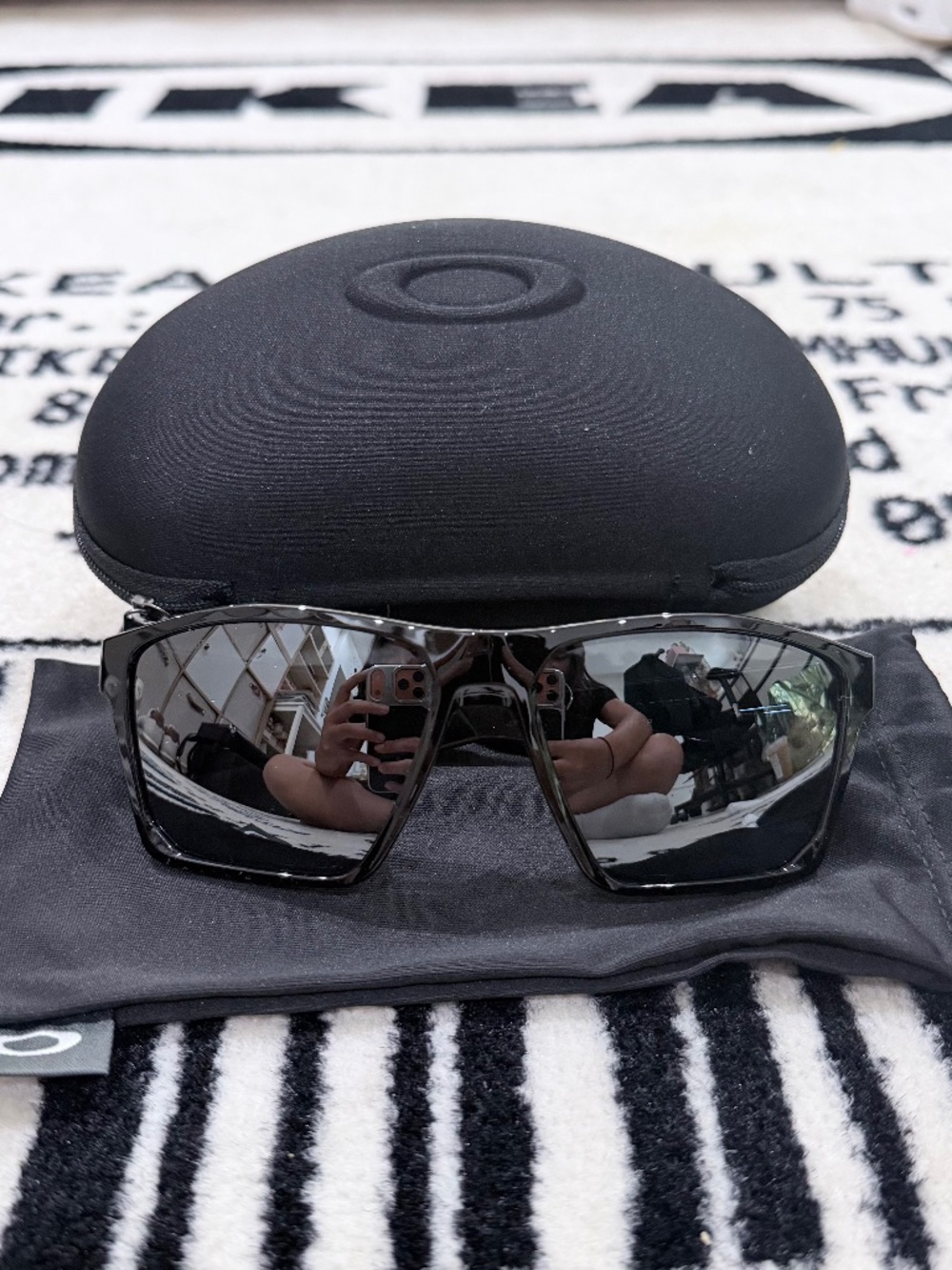 Oakley Targetline Glossy Polished Black Frame W/ Black Iridium Polarized Lenses